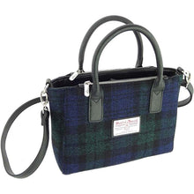 Load image into Gallery viewer, Blue Plaid Harris Tweed Ladies Handbag