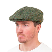 Load image into Gallery viewer, Men's Donegal Tweed 8-panel Flat Cap