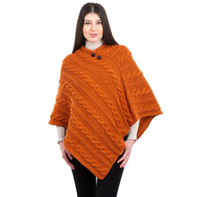 Load image into Gallery viewer, Women's V-Shaped Irish Chunky Cable Poncho