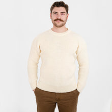Load image into Gallery viewer, Men's Wool Ribbed Aran Isle Sweater
