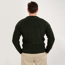 Load image into Gallery viewer, Men's Wool Ribbed Aran Isle Sweater
