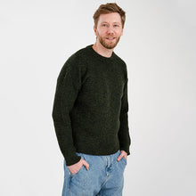 Load image into Gallery viewer, Men's Wool Ribbed Aran Isle Sweater