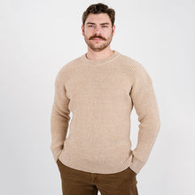 Load image into Gallery viewer, Men's Wool Ribbed Aran Isle Sweater