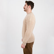 Load image into Gallery viewer, Men's Wool Ribbed Aran Isle Sweater
