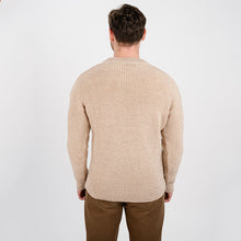 Load image into Gallery viewer, Men's Wool Ribbed Aran Isle Sweater
