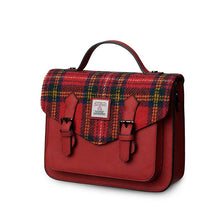 Load image into Gallery viewer, Handcrafted Harris Tweed & Leather Medium Calton Satchel