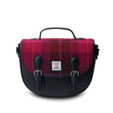 Load image into Gallery viewer, Medium Harris Tweed & Leather Plaid Satchel
