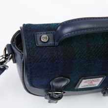 Load image into Gallery viewer, Medium Harris Tweed & Leather Plaid Satchel