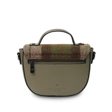 Load image into Gallery viewer, Medium Harris Tweed & Leather Plaid Satchel