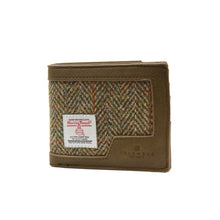 Load image into Gallery viewer, Handwoven Harris Tweed and Leather Wallet for Men