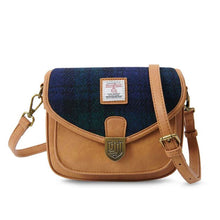 Load image into Gallery viewer, Ladies Harris Tweed Tartan Saddle Shoulder Bag- Mini