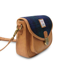 Load image into Gallery viewer, Ladies Harris Tweed Tartan Saddle Shoulder Bag- Mini