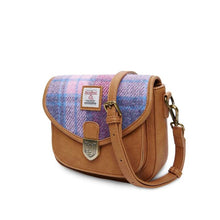 Load image into Gallery viewer, Ladies Harris Tweed Tartan Saddle Shoulder Bag- Mini