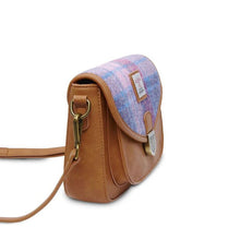 Load image into Gallery viewer, Ladies Harris Tweed Tartan Saddle Shoulder Bag- Mini