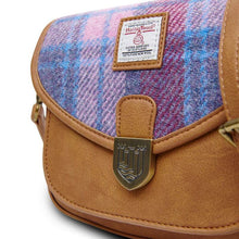 Load image into Gallery viewer, Ladies Harris Tweed Tartan Saddle Shoulder Bag- Mini