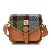 Load image into Gallery viewer, Harris Tweed Tartan Saddle Shoulder Bag- Medium