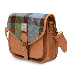 Load image into Gallery viewer, Harris Tweed Tartan Saddle Shoulder Bag- Medium