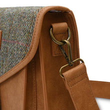 Load image into Gallery viewer, Harris Tweed Tartan Saddle Shoulder Bag- Medium