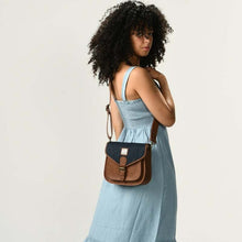 Load image into Gallery viewer, Harris Tweed Tartan Saddle Shoulder Bag- Medium