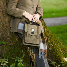 Load image into Gallery viewer, Mini Harris Tweed & Leather Backpack