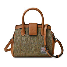 Load image into Gallery viewer, Harris Tweed & Leather Small Tote Bag