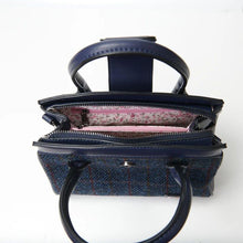 Load image into Gallery viewer, Harris Tweed & Leather Small Tote Bag