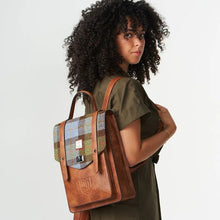 Load image into Gallery viewer, Harris Tweed & Leather Laptop Backpack