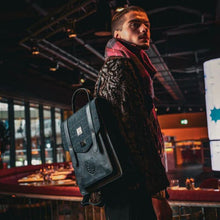 Load image into Gallery viewer, Harris Tweed & Leather Laptop Backpack