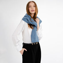 Load image into Gallery viewer, Women's Lambswool Aran Ribbed Shawl