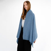 Load image into Gallery viewer, Women's Lambswool Aran Ribbed Shawl