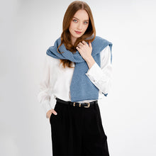 Load image into Gallery viewer, Women's Lambswool Aran Ribbed Shawl