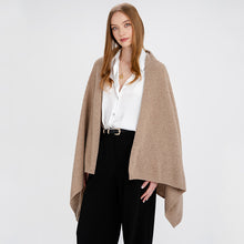 Load image into Gallery viewer, Women's Lambswool Aran Ribbed Shawl
