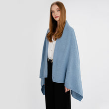 Load image into Gallery viewer, Women's Lambswool Aran Ribbed Shawl
