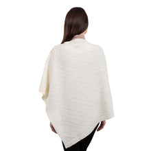 Load image into Gallery viewer, Ladies Lambswool Aran Button-Up Poncho