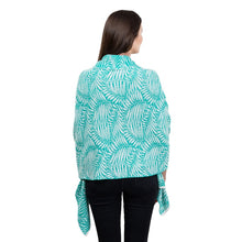Load image into Gallery viewer, Egyptian Cotton Aran Fern Knit Shawl