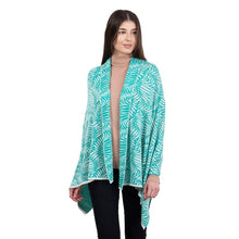 Load image into Gallery viewer, Egyptian Cotton Aran Fern Knit Shawl