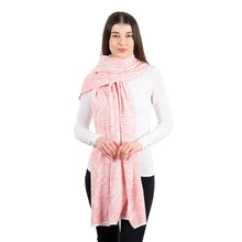 Load image into Gallery viewer, Egyptian Cotton Aran Fern Knit Shawl