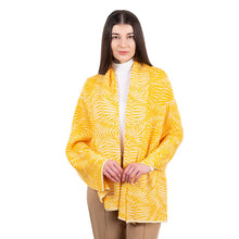 Load image into Gallery viewer, Egyptian Cotton Aran Fern Knit Shawl