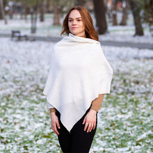 Load image into Gallery viewer, Women's Lambswool Aran Ribbed Shawl