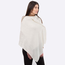 Load image into Gallery viewer, Women's Lambswool Aran Ribbed Shawl