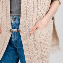 Load image into Gallery viewer, Aran Shawl Wrap Cardigan with Pockets