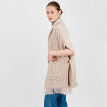 Load image into Gallery viewer, Aran Shawl Wrap Cardigan with Pockets