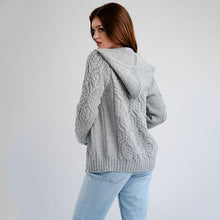 Load image into Gallery viewer, Aran Merino Zip Cardigan for Ladies