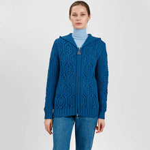 Load image into Gallery viewer, Aran Merino Zip Cardigan for Ladies