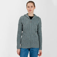 Load image into Gallery viewer, Aran Merino Zip Cardigan for Ladies