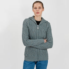 Load image into Gallery viewer, Aran Merino Zip Cardigan for Ladies