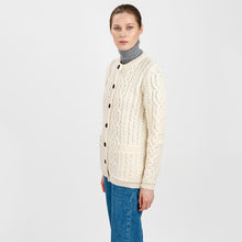 Load image into Gallery viewer, Ladies Traditional Aran Wool Cardigan