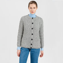 Load image into Gallery viewer, Ladies Traditional Aran Wool Cardigan