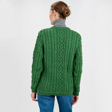 Load image into Gallery viewer, Ladies Traditional Aran Wool Cardigan