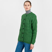 Load image into Gallery viewer, Ladies Traditional Aran Wool Cardigan